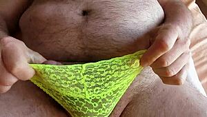 cum soaks my yellow panties