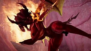 Demon Queen Of Hell Tests Various Dildos For Halloween