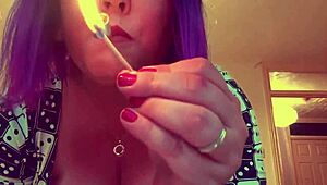 Tina Snua Lights Cigarette!