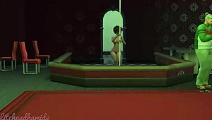 The Sims 4 Strip Club Gameplay Part 3: Teen Dancer Teases with Handjob and Creampie in Night Club Fun