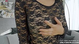 Super horny ava black fills both holes with sex toys 😈