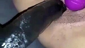 i'm watching my sister masturbate with a dildo, giving herself a sensual massage