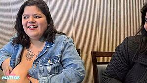 Wow, that BBW's natural tits are incredible! She bent over for doggystyle with Lukas.