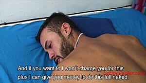 I dare you to find my g-spot, you muscular bodybuilder, in this outdoor public spanking scene.