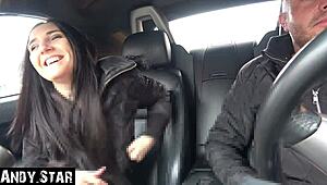 i'm a skinny german teen slut bent over in mcdrive for doggystyle sucking and cumshot