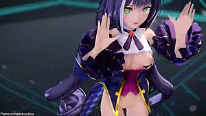 Anime Princess Karyl in R18-MMD Hentai Drive Action Scene