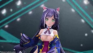 Anime Princess Karyl in R18-MMD Hentai Drive Action Scene