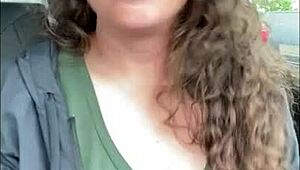 playing in public with a lovense lush toy teasing strangers