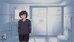 solo teen rides anal dildo cowgirl style with toys and feet play