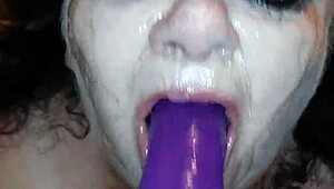 ms tl deepthroats dildo with gagging 😩