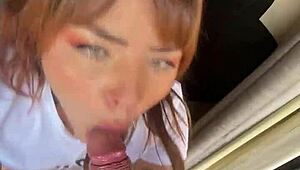 Hey, check this novice teen sucking her friend off!