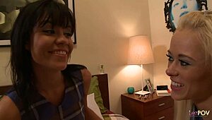 ugh, finally done with boring study day... me and my sweet teen gf exploring lesbian fantasies with toys!