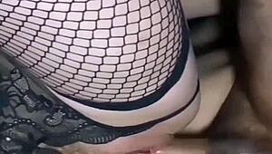 sloppy doggy style with anal and creampie. rough amateurs enjoy the intense session.