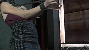 Just saw this brunette posing and getting wild with toys.