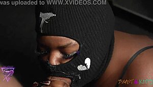 girl slurps big black cock like a goddess