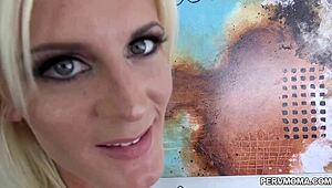 Stepson gets a hot blowjob from milf Olivia Blu