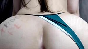 Watch this petite latina teen in lingerie tease her ass before squirting in hardcore sex