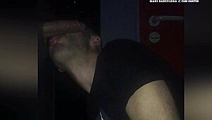 i sucked a BIG COCK in the glory hole and got a MASSIVE CUMSHOT