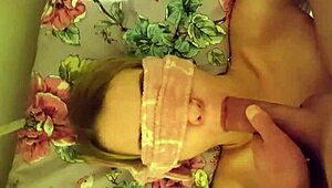 Sucking My Cock With Eyes Tied Up In Amateur Sex Tape