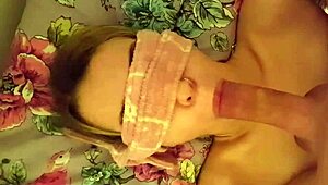 Sucking My Cock With Eyes Tied Up In Amateur Sex Tape