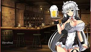 Rough massage turns into intense masturbation in Key of Egg hentai!