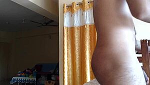 Solo gay guy intriguingly fucks his big ass with a carrot