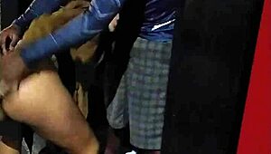 Paola Gurgel, 18-19, licks and squirts outdoors on webcam after recording, watched by voyeurs