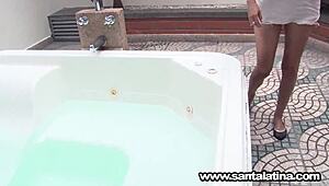 Blonde Picked Up on Street and Fucked Hard by Pool