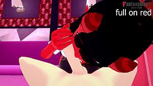 Meru the succubus receives POV fucking in uniform