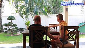 smoking game starts from blowjob and turns into the hot anal creampie