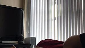 Young Asian rides cock on webcam using vibrator and toys.