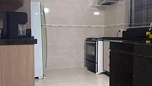 electrician with big dick fucks hot client teasing in short shorts