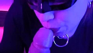 Hungry Kitten Sucks Cock in Cosplay Costume