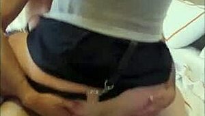 Milf bent over in doggystyle cuckold session