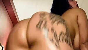 christina fox gets oiled and claps her ass