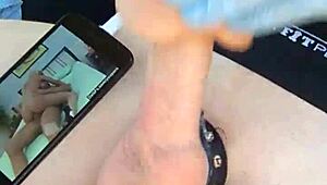 hot guy masterbating with fleshlight pocket pussy and shooting cum