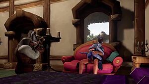 Elf and draenei pornstars in seductive warcraft parody photoshoot