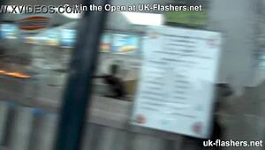 I love watching leyla morgan flash outdoors in public