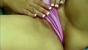 She gets horny changing panties after practice in lingerie