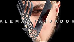 Mimi bends over for tattooed German