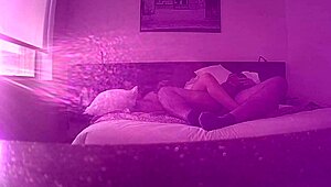 Latina couple enjoys voyeur sex in Bogota hotel