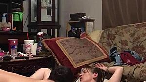 Drucsilla sucks her man's cock eagerly.