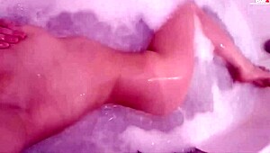 hot russian girl takes a relaxing bath with her friend