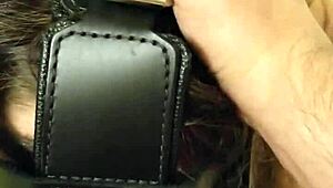 Masked Deepthroat Blowjob in BDSM Oral Session