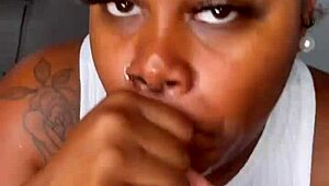 Pretty Babe Sucking and Stroking Pretty Dick POV