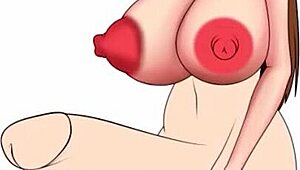 adorable japanese slut gets big tits squeezed in hentai fantasy