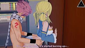 Koikatsu Lucy Natsu banging hard in uncensored anime