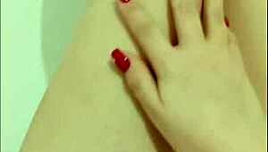 Watch DepravedMinx indulge in foot fetish and pussy play