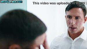 Tattooed Gay Hunk Fucks BFF Stud Bareback in Missionary Anal