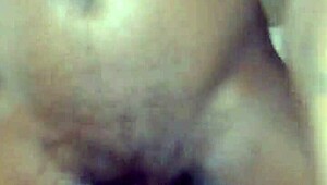 Intense pounding of pretty brown pussy leads to cumshot.